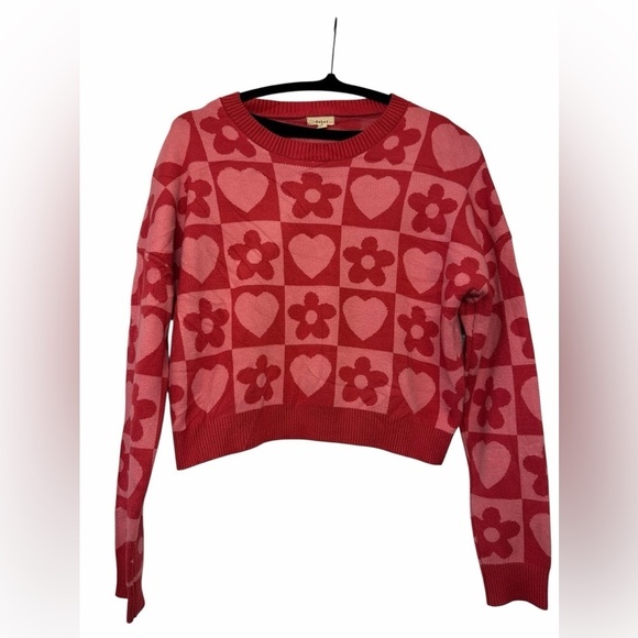 debut Sweaters - Debut Crewneck Checkerboard Sweater